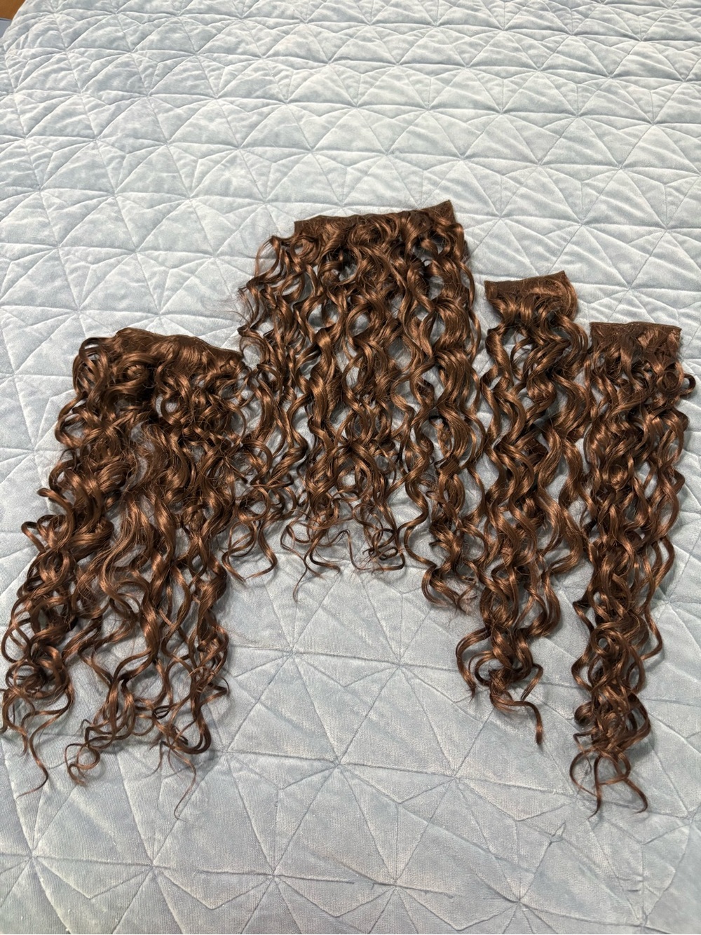 Chocolate Brown Curly Clip-In Hair Extensions - Natural Shine